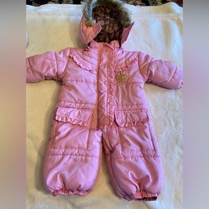 XOXO Baby Girl 12M Snowsuit in Pink